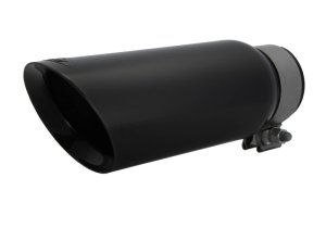 Ford Ranger Performance Exhaust - Ford Racing - Exhaust Tip, 4 in., Double-Wall, 304 Stainless Steel - Black Chrome - `19-`23